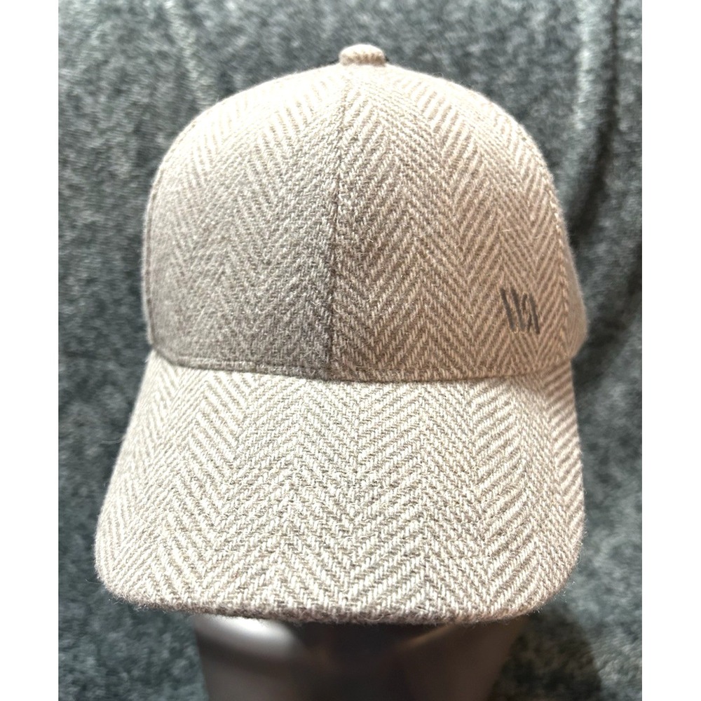 VRST Men's Herringbone Cap Beige Adjustable Strap Hat NWT Hat (Y2)